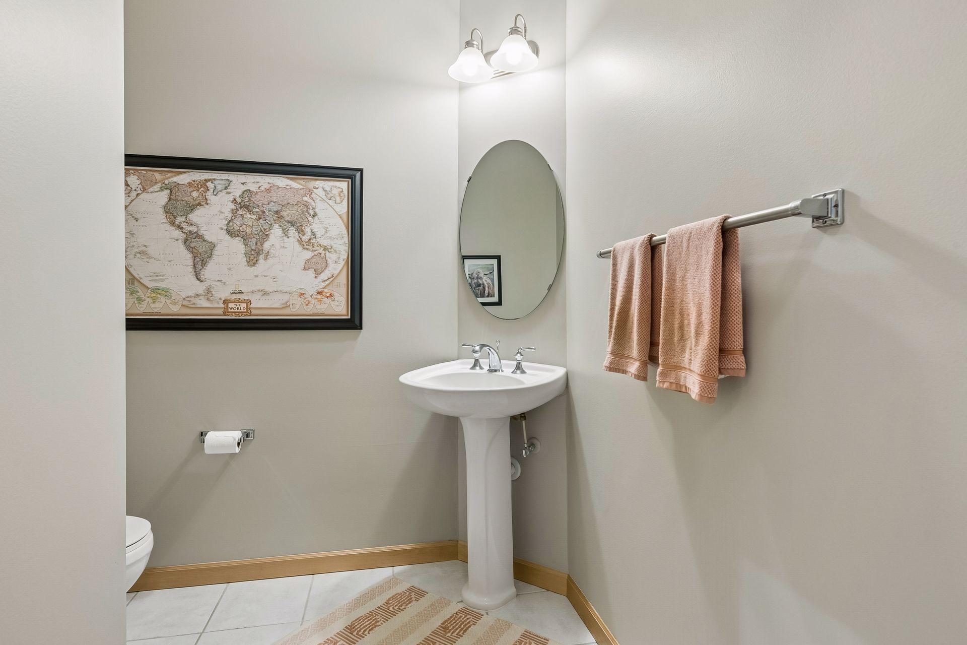 This bath is very spacious for a half bath.