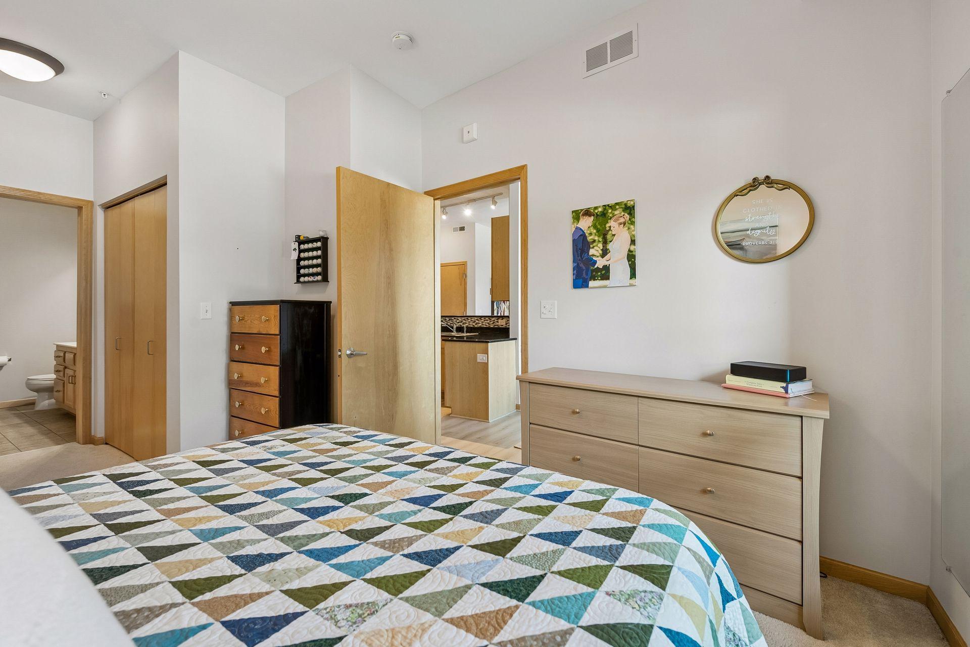 Here you see one of two closets that are convenient to the private primary bathroom.