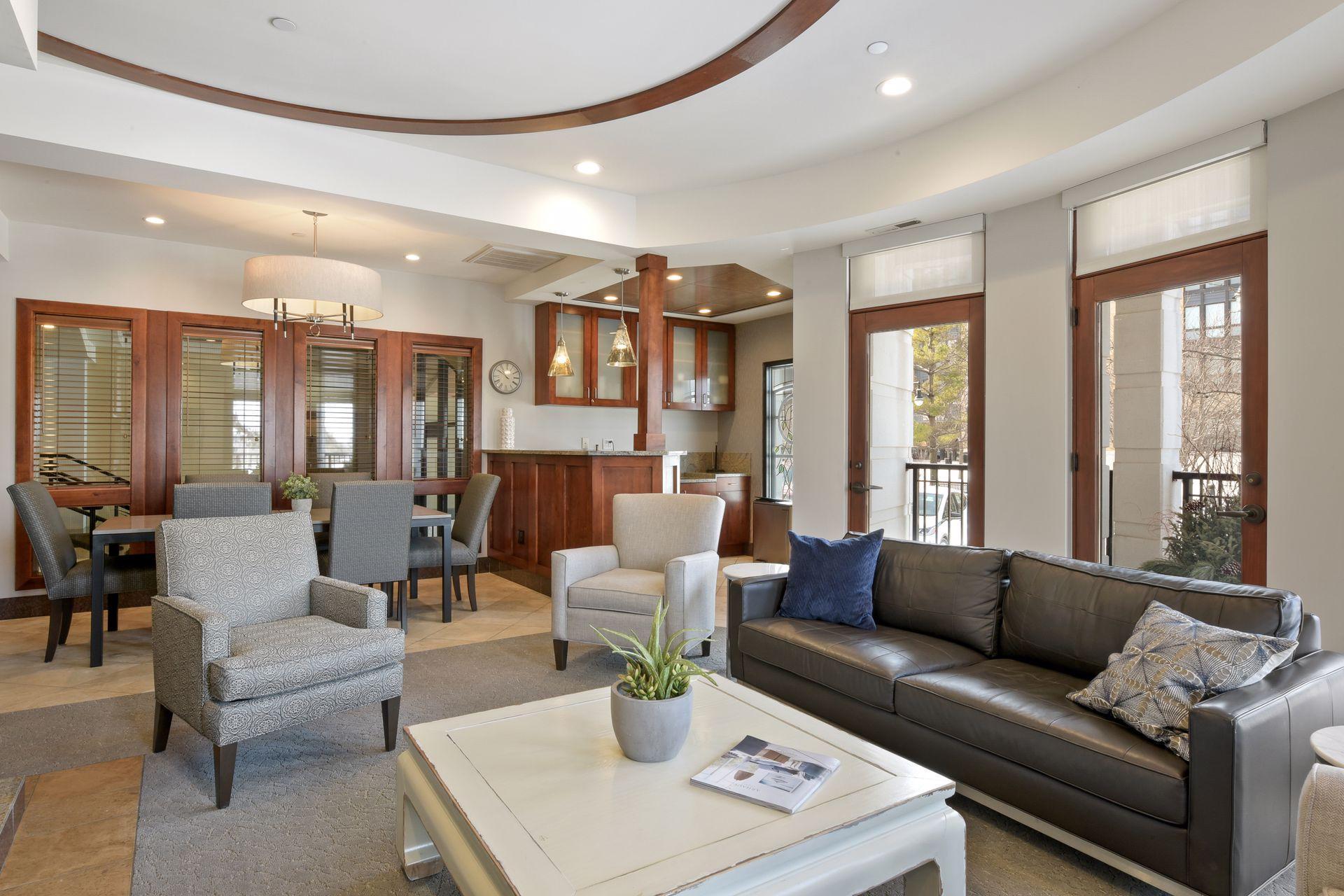 So many amenities! This is the Community Room in The Park building at 3707/3709 Grand Way.