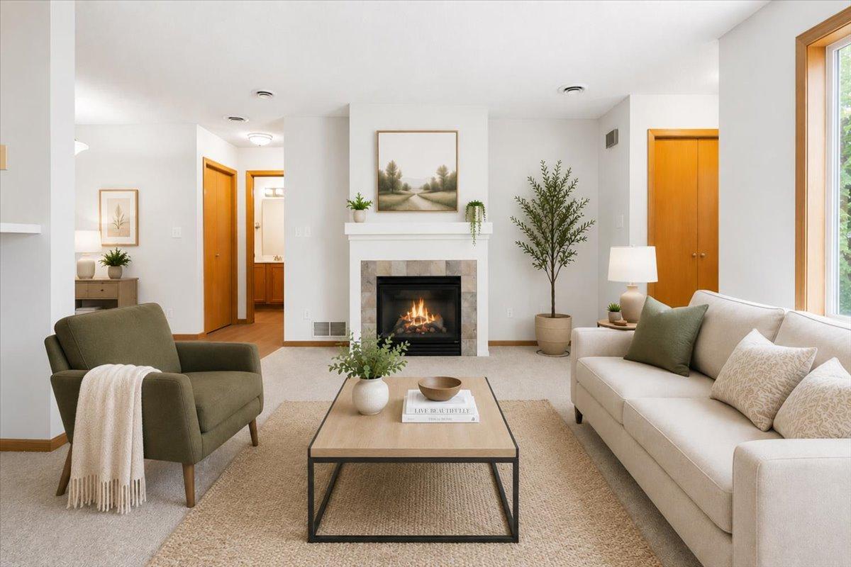 Living rm virtually staged