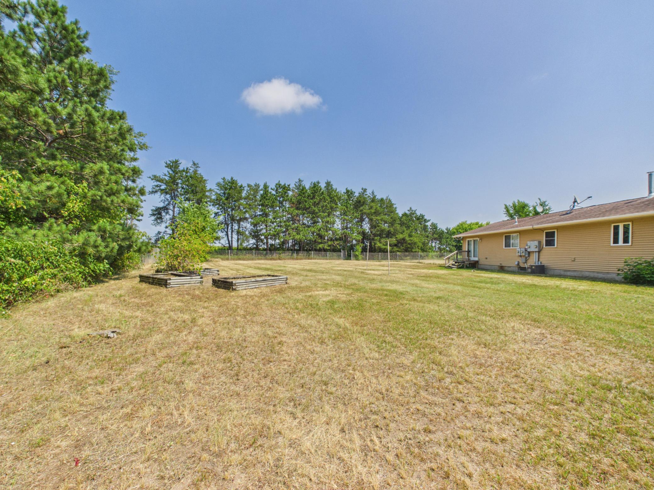 Backyard with fully fenced yard