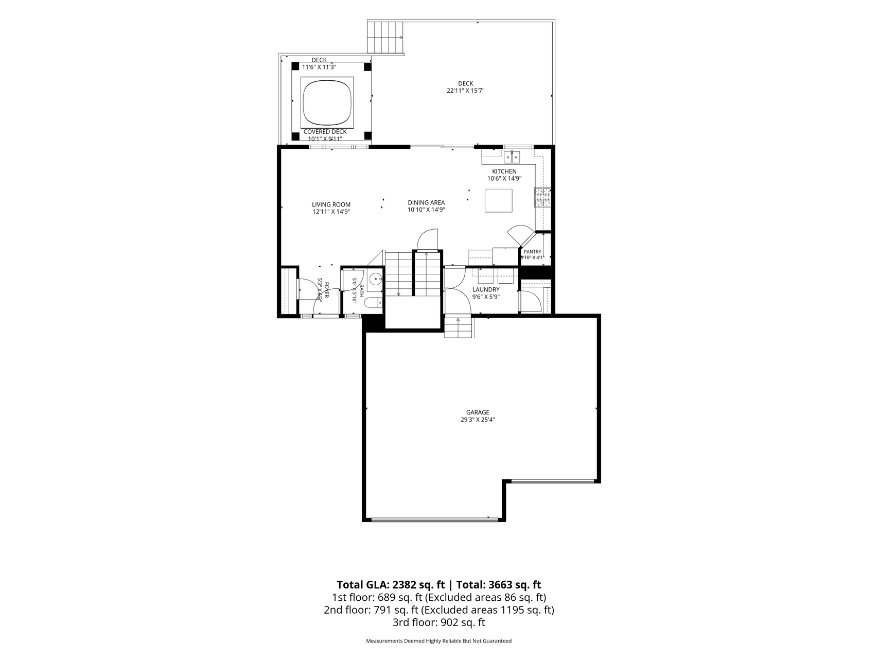 Main level floor plan