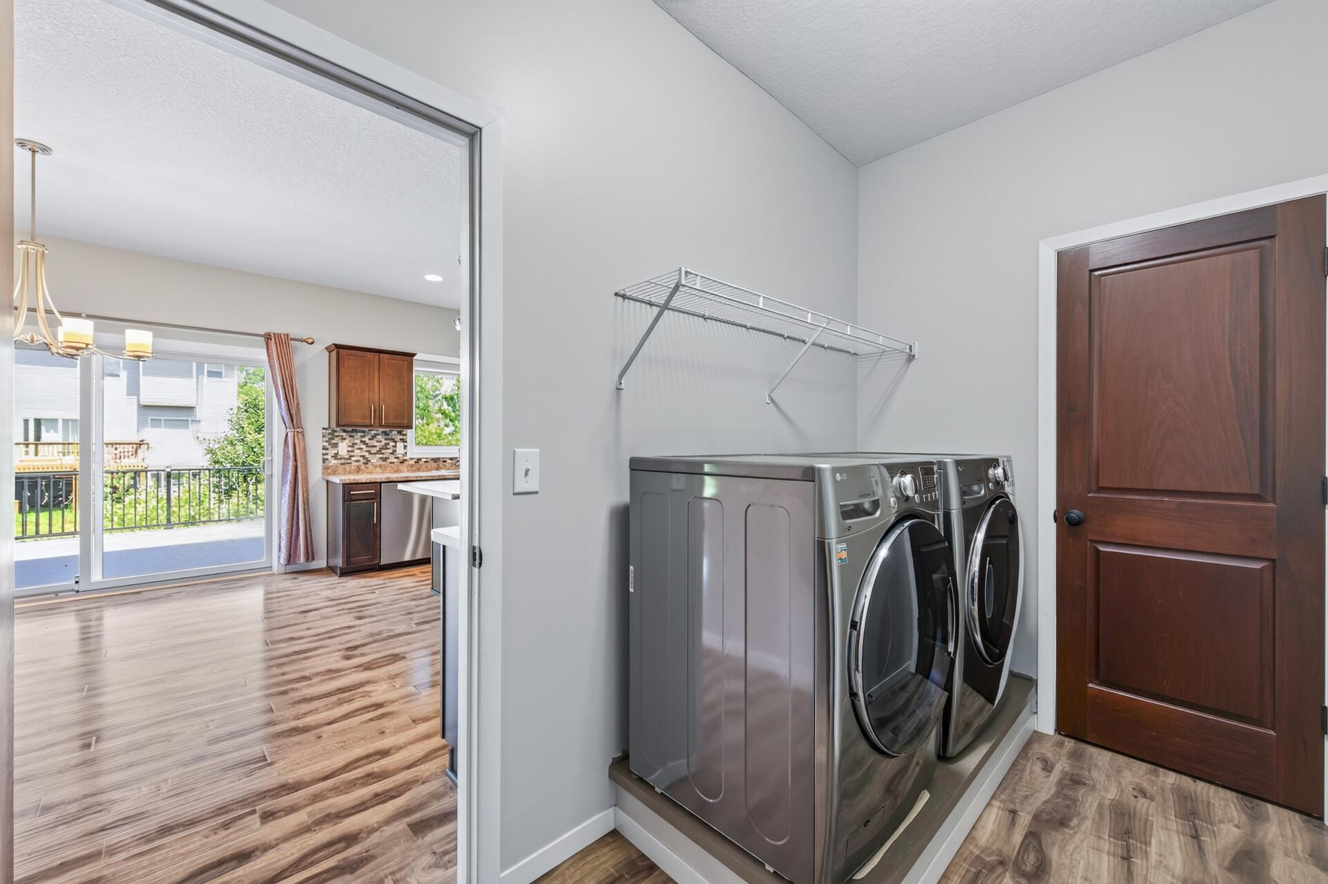 Main level laundry area