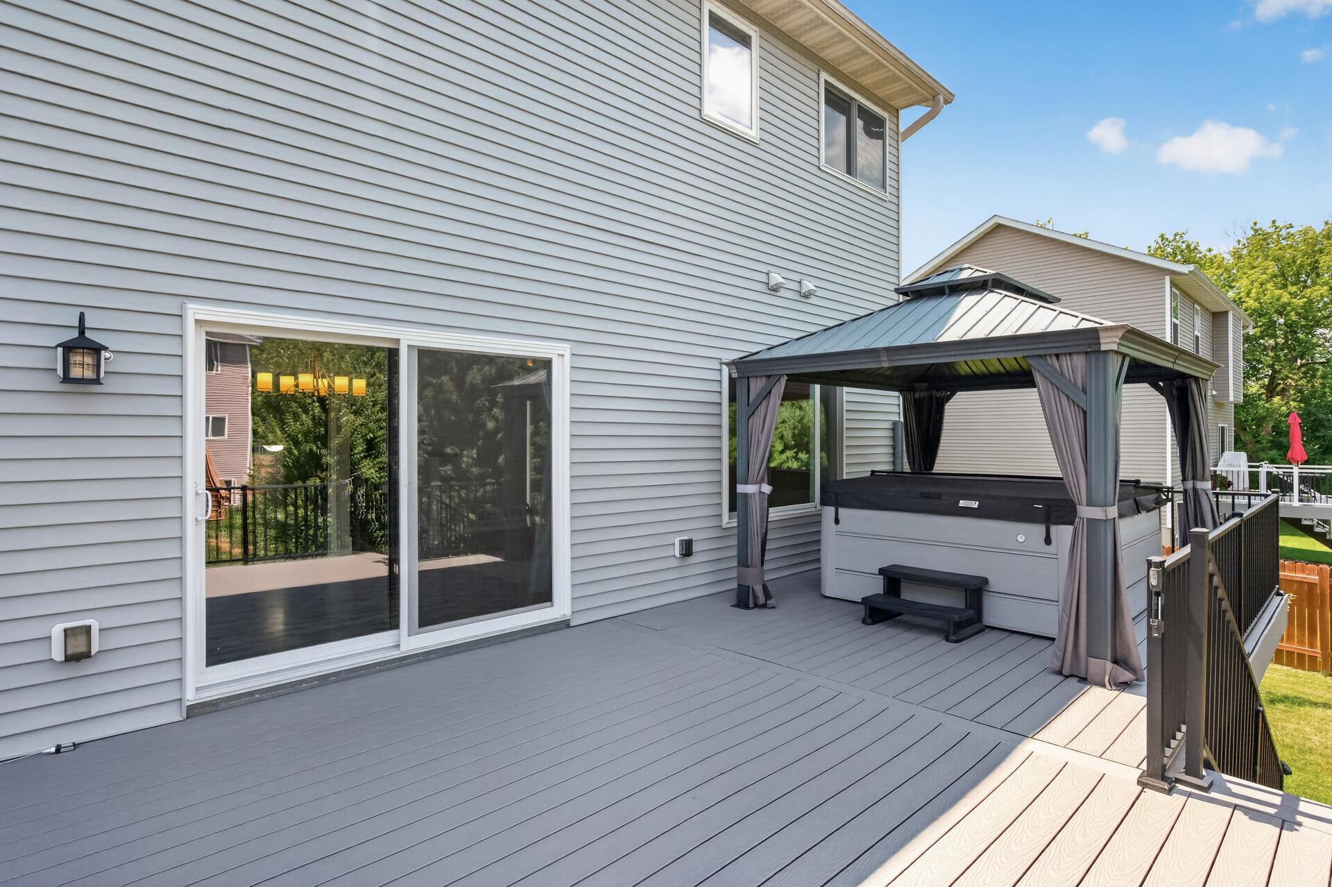 Deck and hot tub