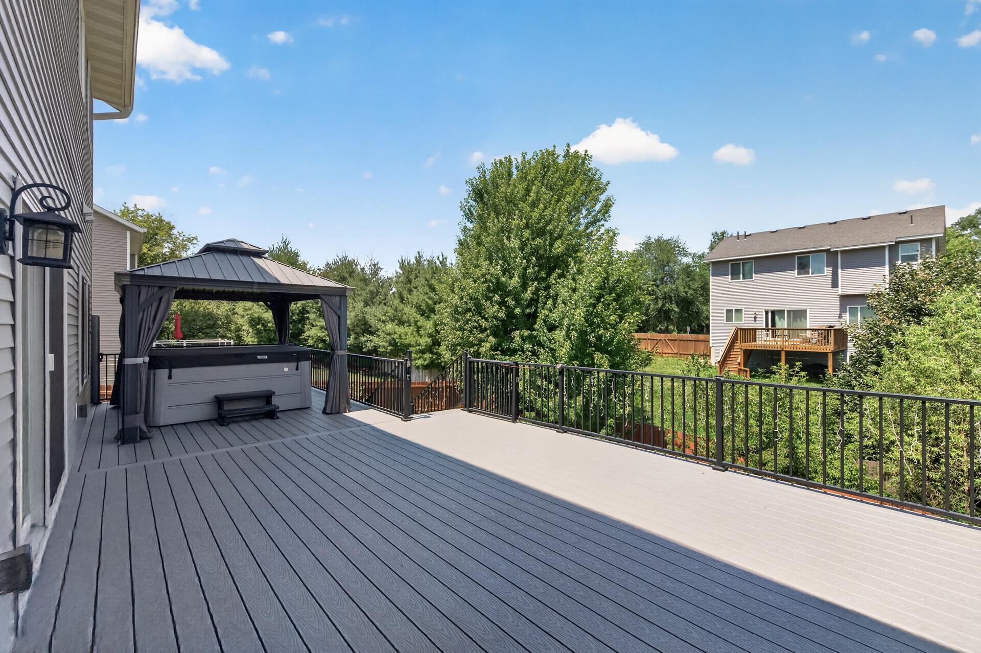 Deck and hot tub