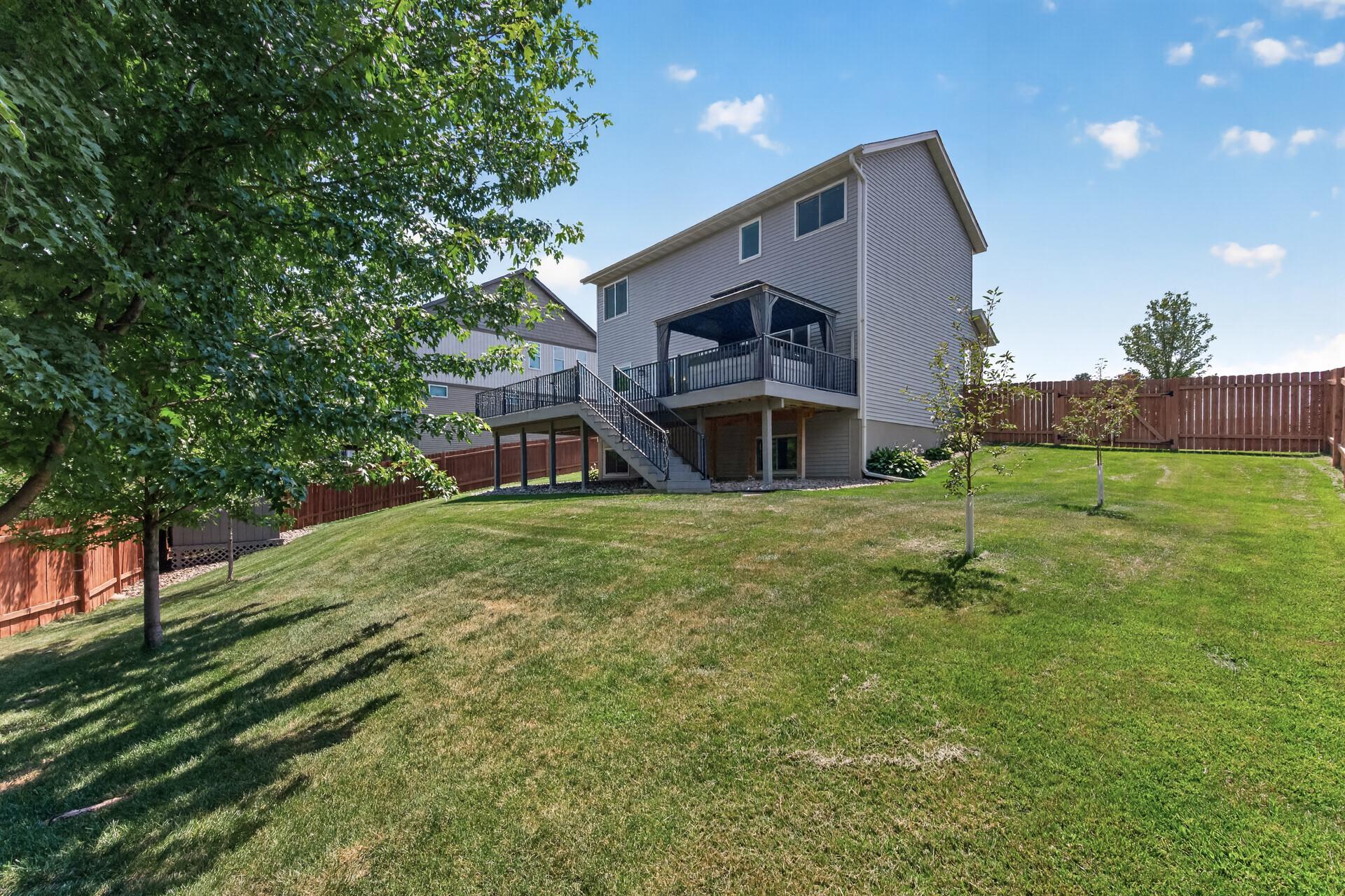 Back and side yard