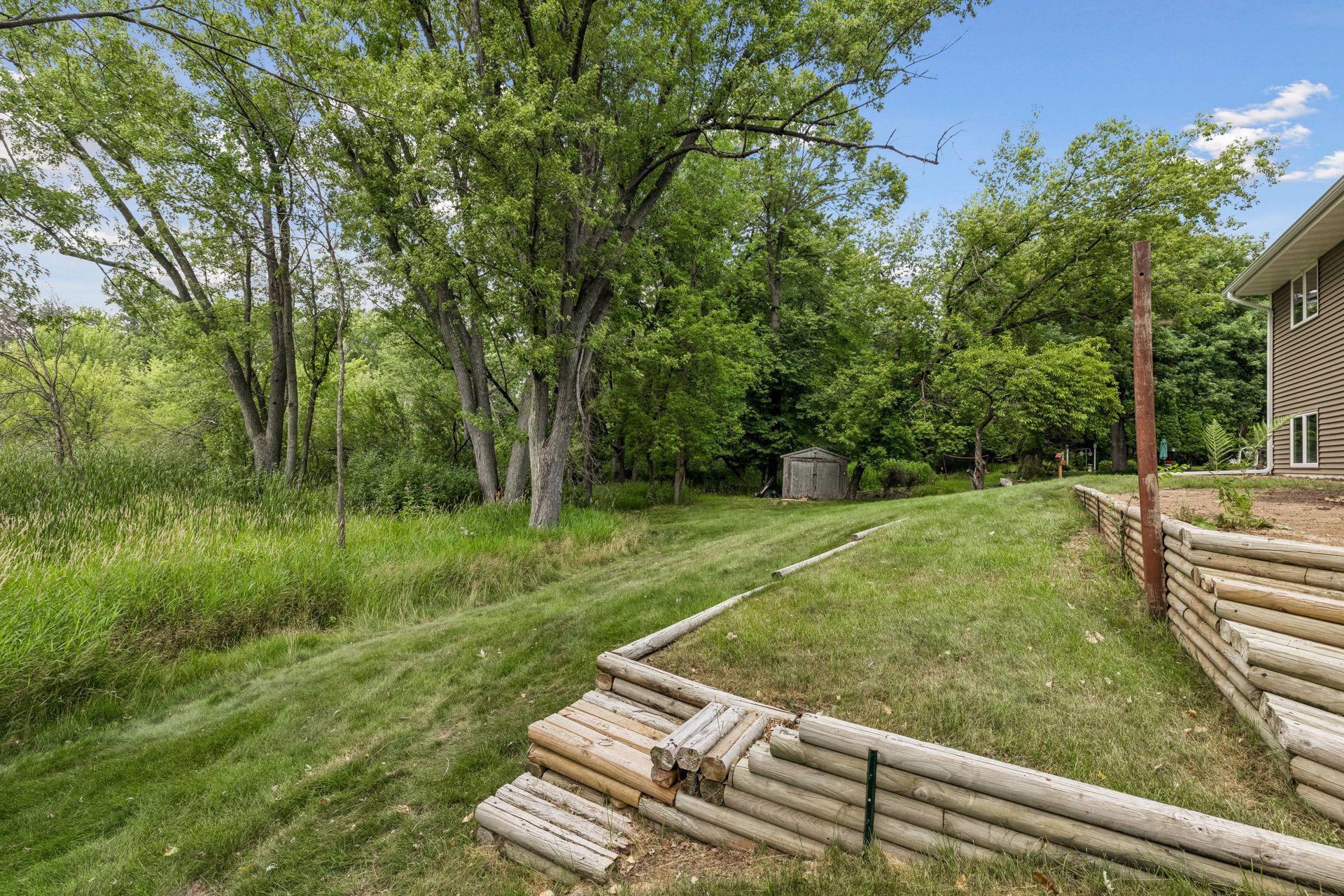 Excellent mix of woods and prairie and manicured lawn.