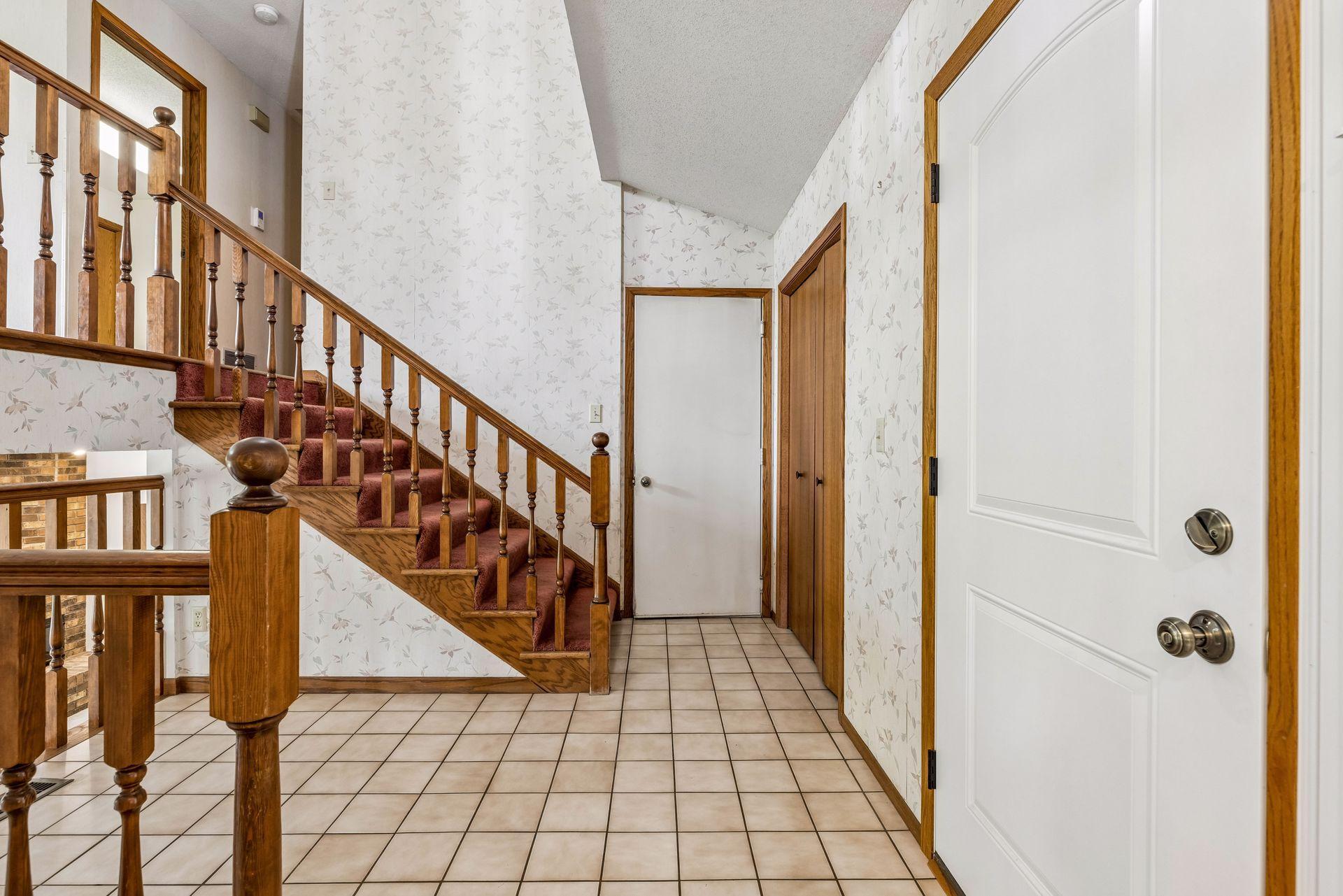 Two story foyer.