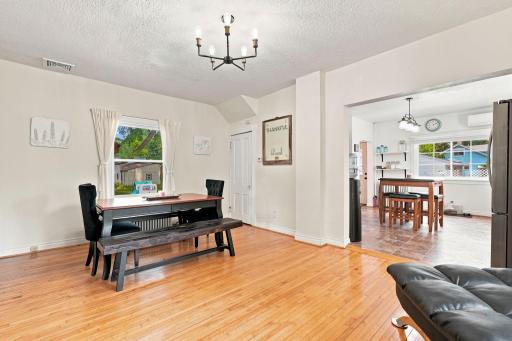Hard wood floors and easy access to the kitchen.