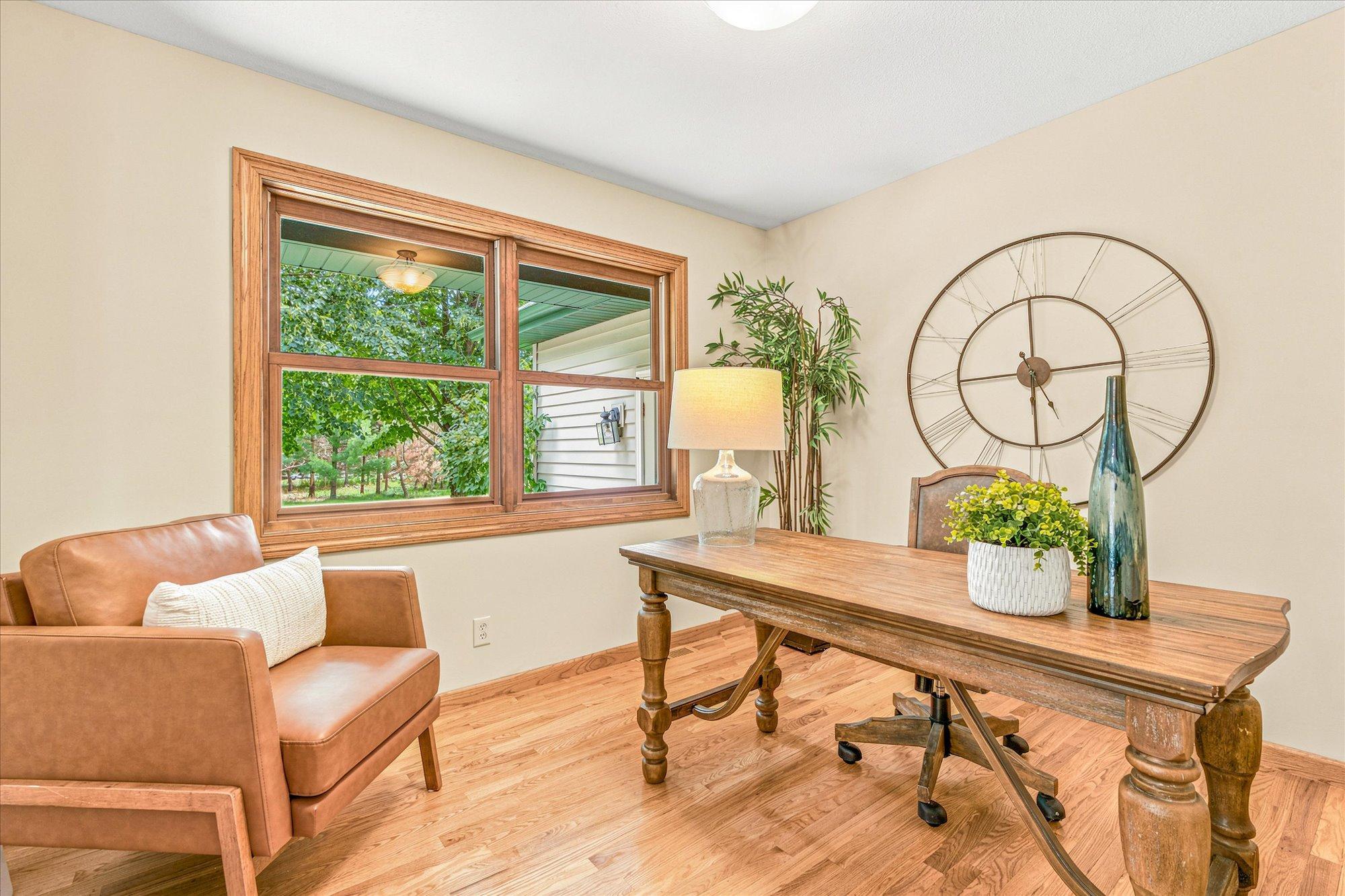 Room to left of entry - office, formal dining, could conver to a main floor bedroom