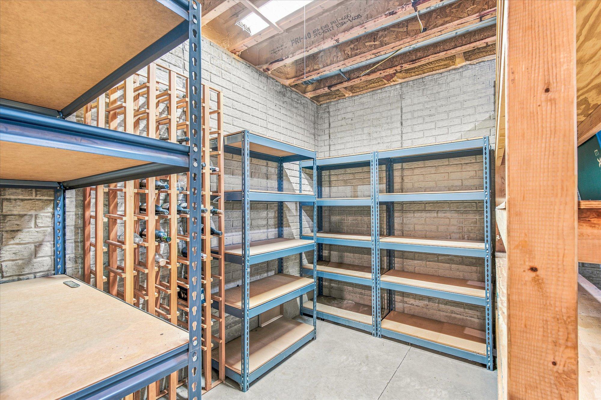 Storage in Unfinished Portion of Basement