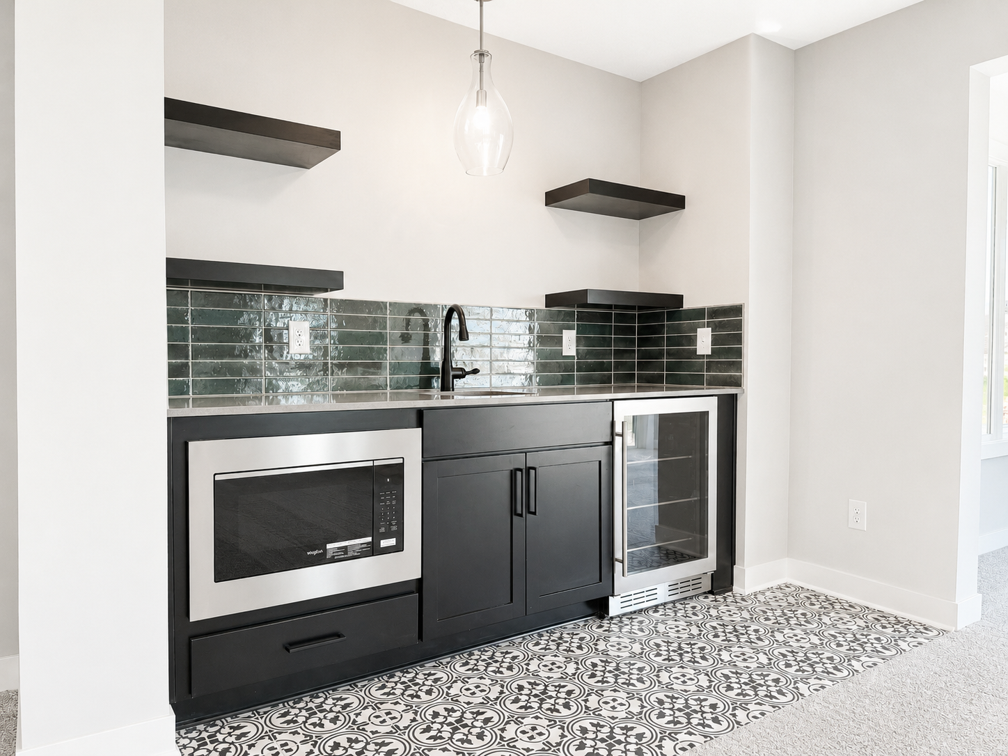 Lower level wet bar