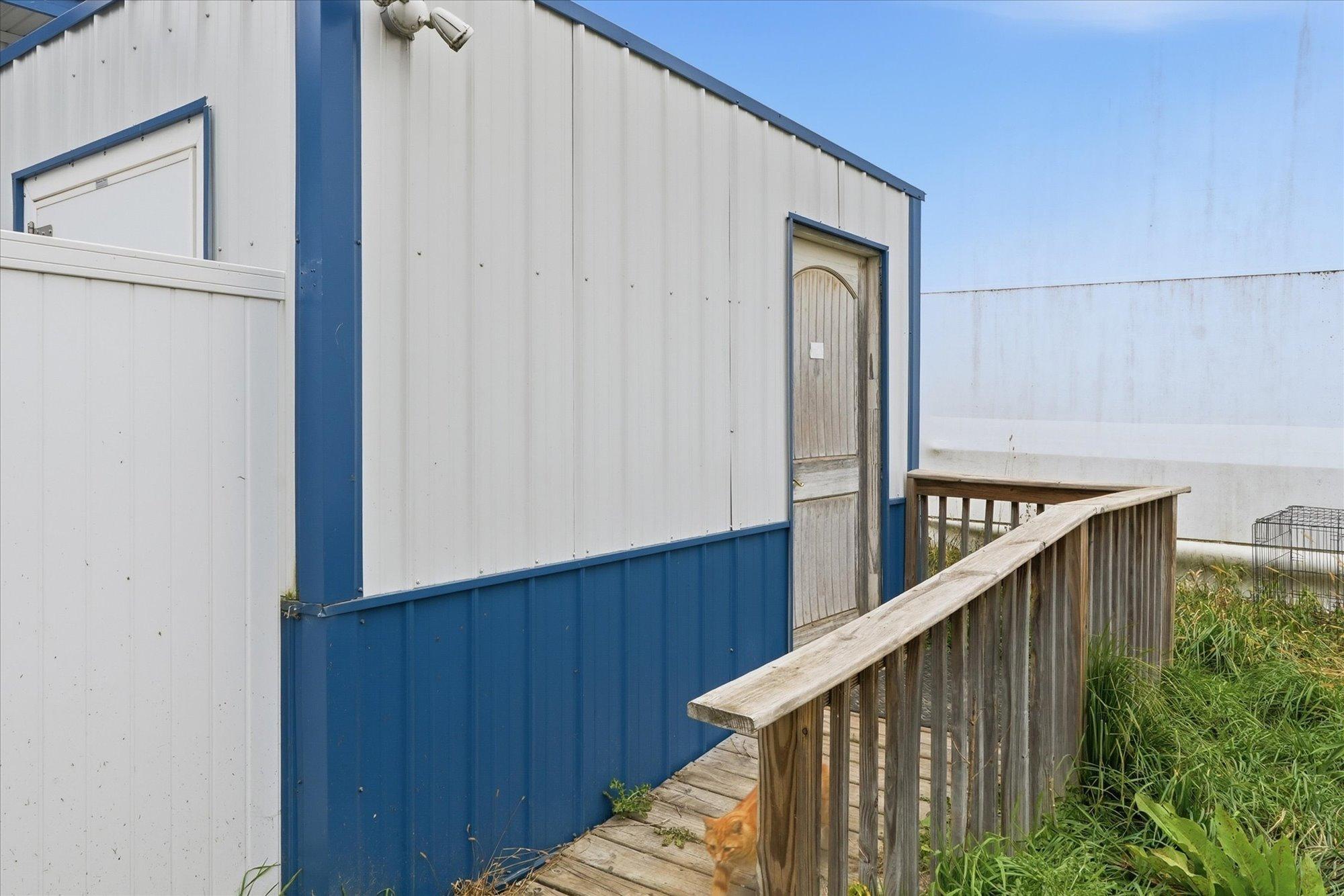 Bathroom with ramp for barn
