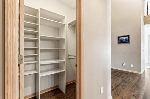 Walk in closet in the entry plenty of room for the family coats, boots and more.