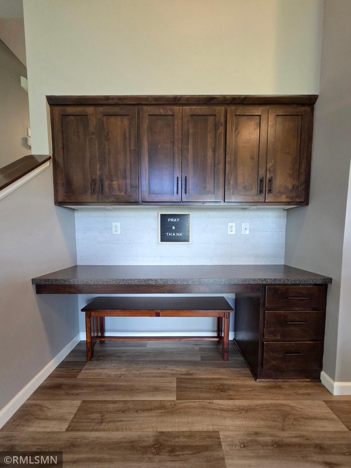 Desk area off of kitchen on main level