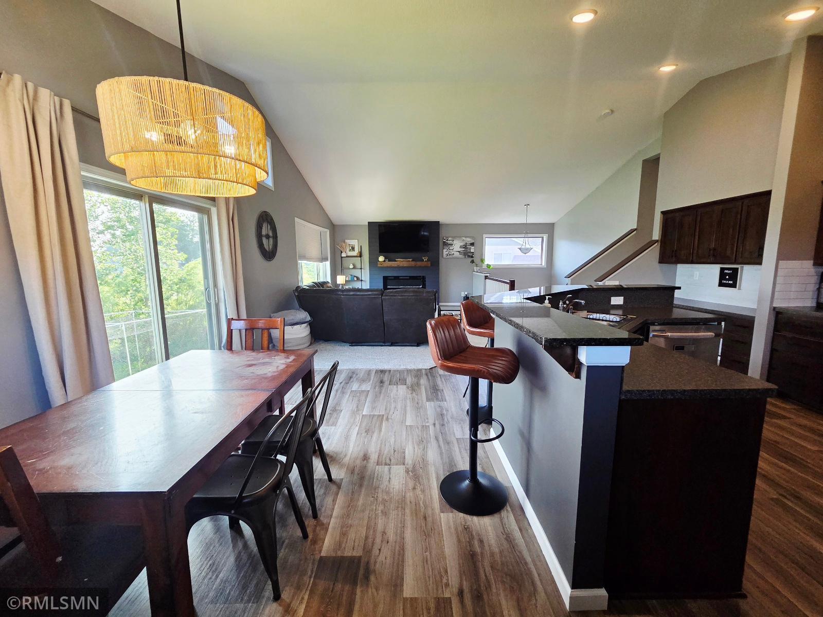 Informal dining adjacent to kitchen