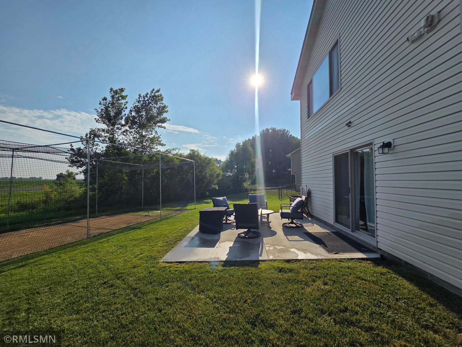 Concrete patio off of lower level walkout
