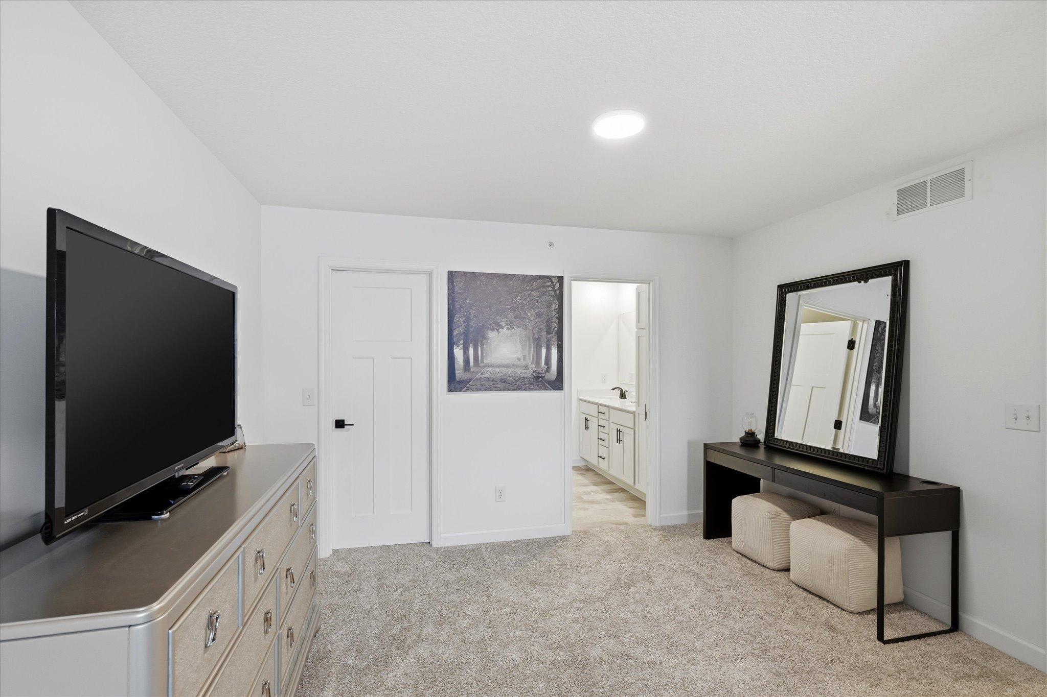 Walk-in closet and private bath