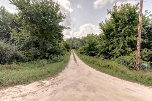 Driveway to the property (regraded in Sept, after this photo), home is not visible from the road