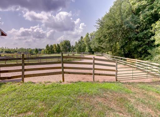 Dry lot connected to barn. Paddock and 2 large pastures have access to barn.