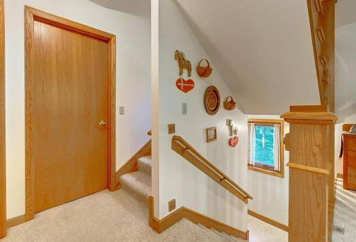 Windows on both stair landings letting in lots of light