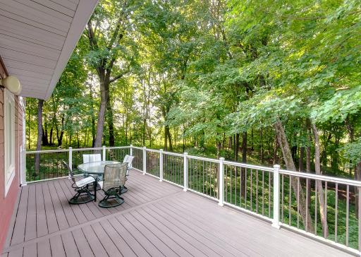 12x24 deck with low maintenance boards and steel railings