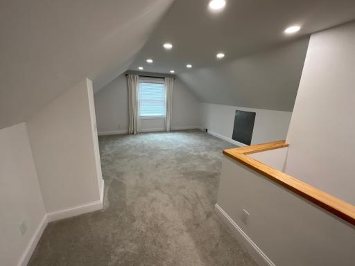 The freshly completed primary bedroom. Features premium lightening and it is not just a pretty face. The extra detail and expense was put into spray foam insulation adding to the energy efficiency. The added mega-value is how quiet the space is.
