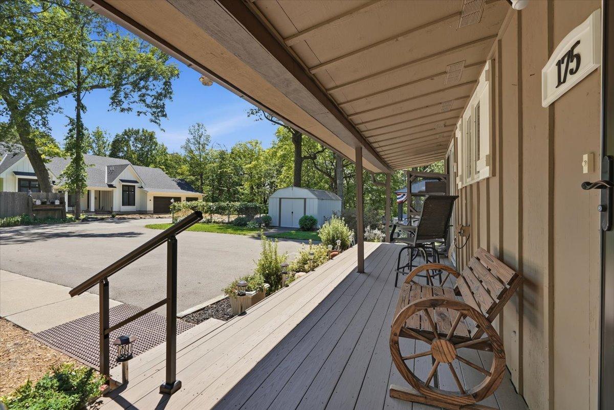 Exterior back porch