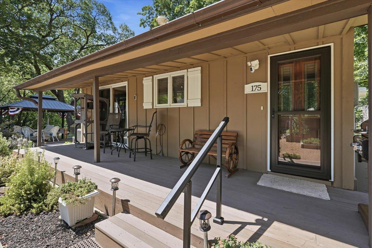 Exterior back porch
