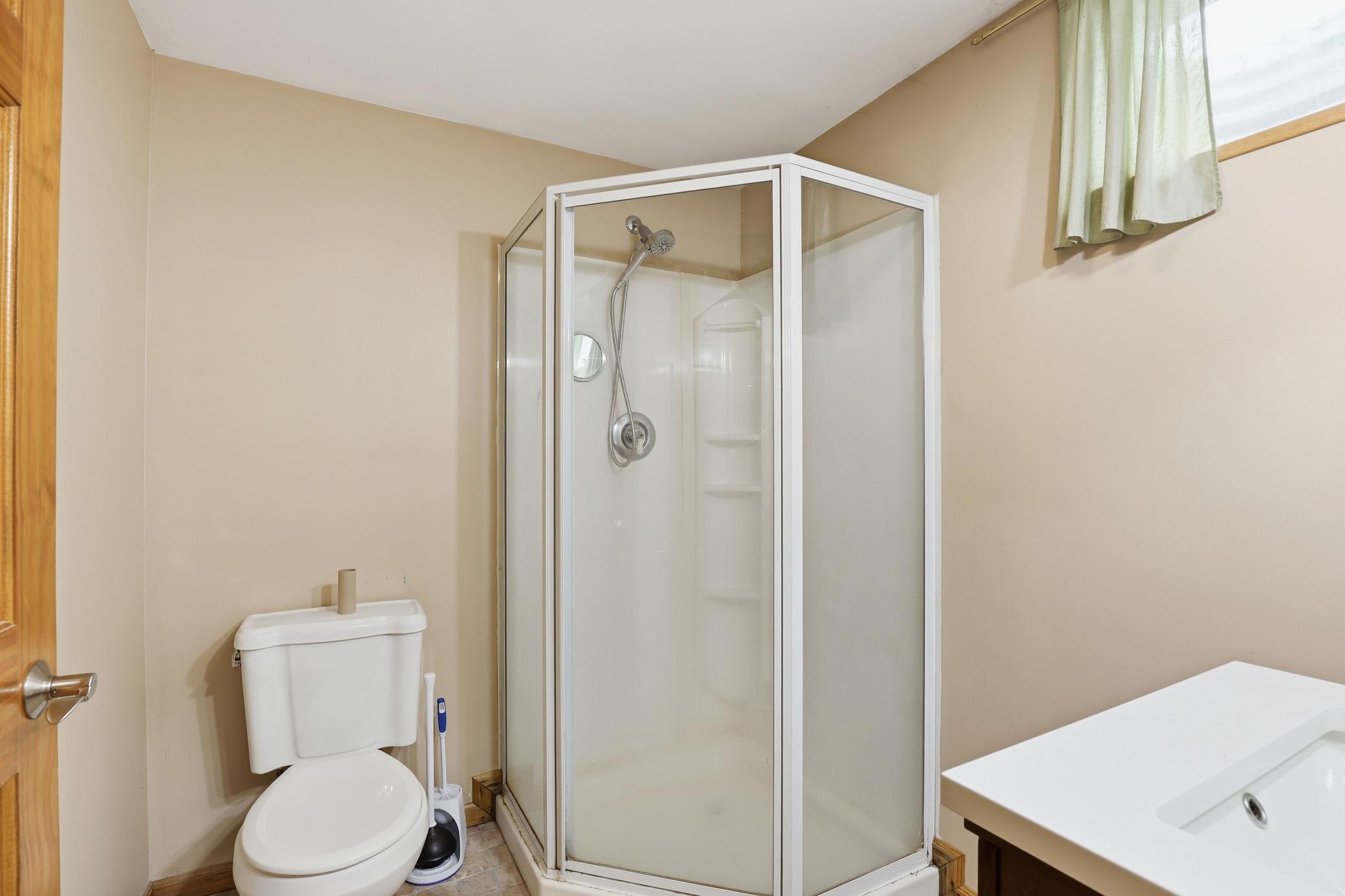Glassed in shower