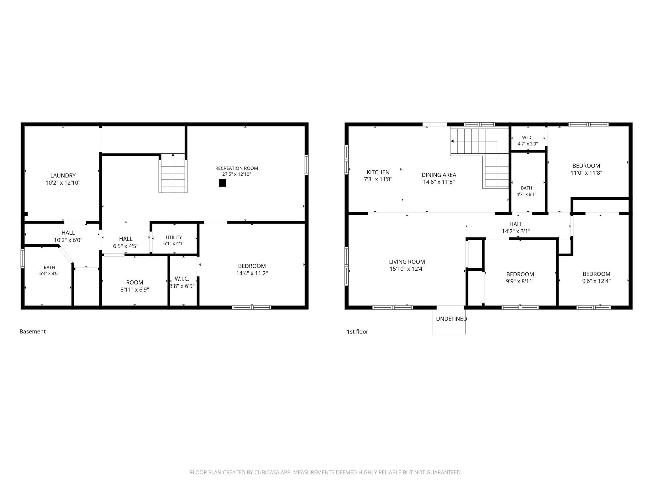 Main floor and lower level floor plans