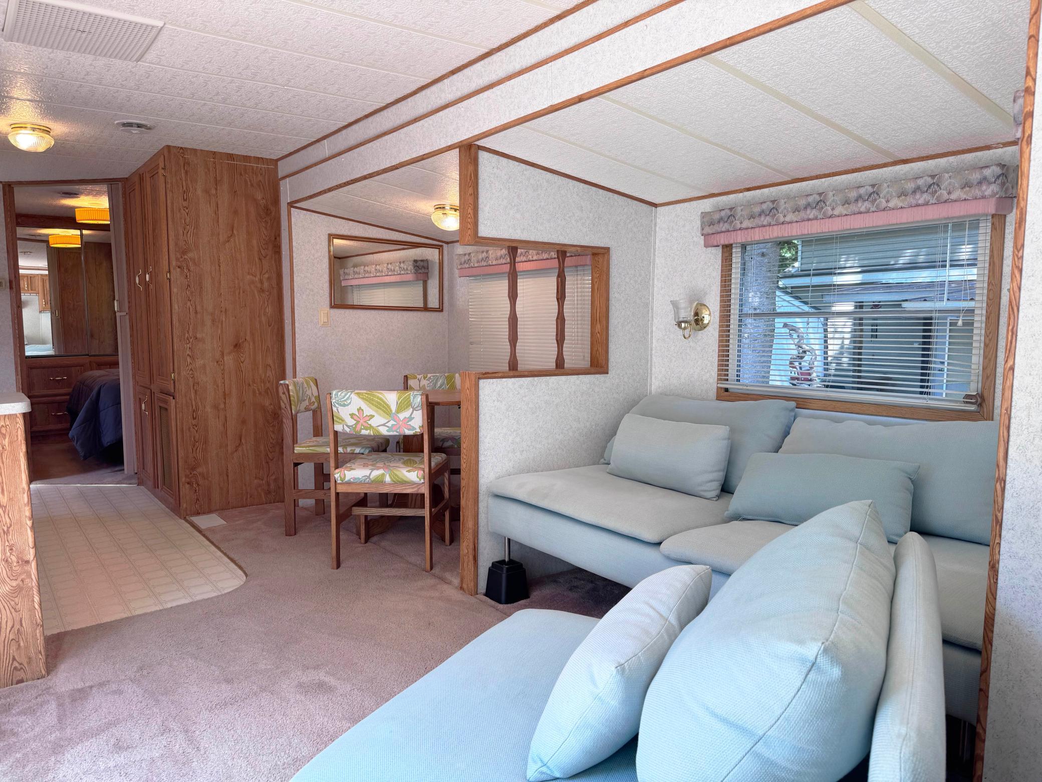 More views of the living room in the camper.