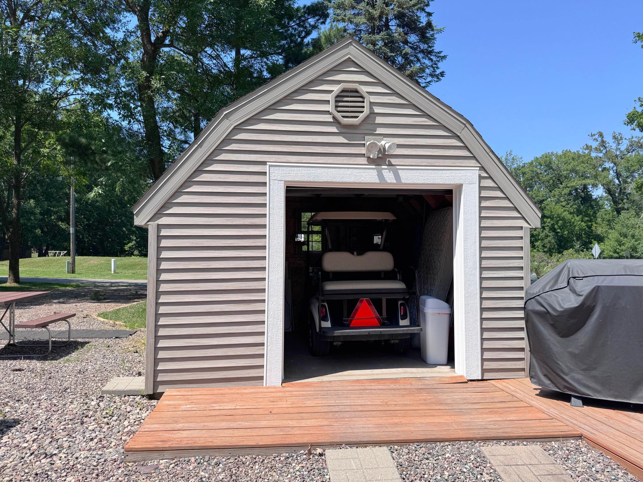 Another shot of the shed with the door open.