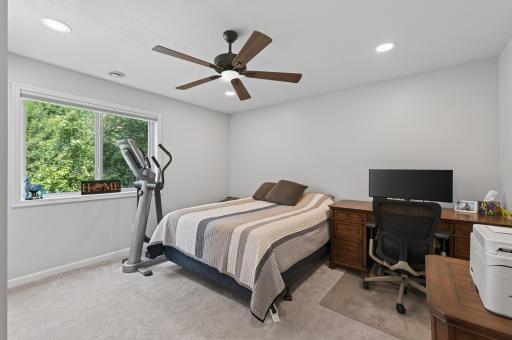 Lower Level Bedroom is Perfect for Guests or as an Additional Office