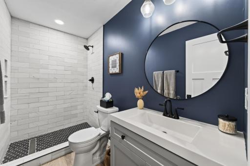 Custom Lower Level Shower and Bath