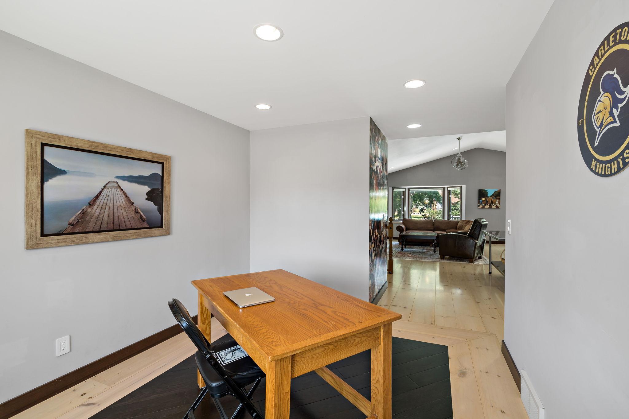 Another view of the office (or dining) space