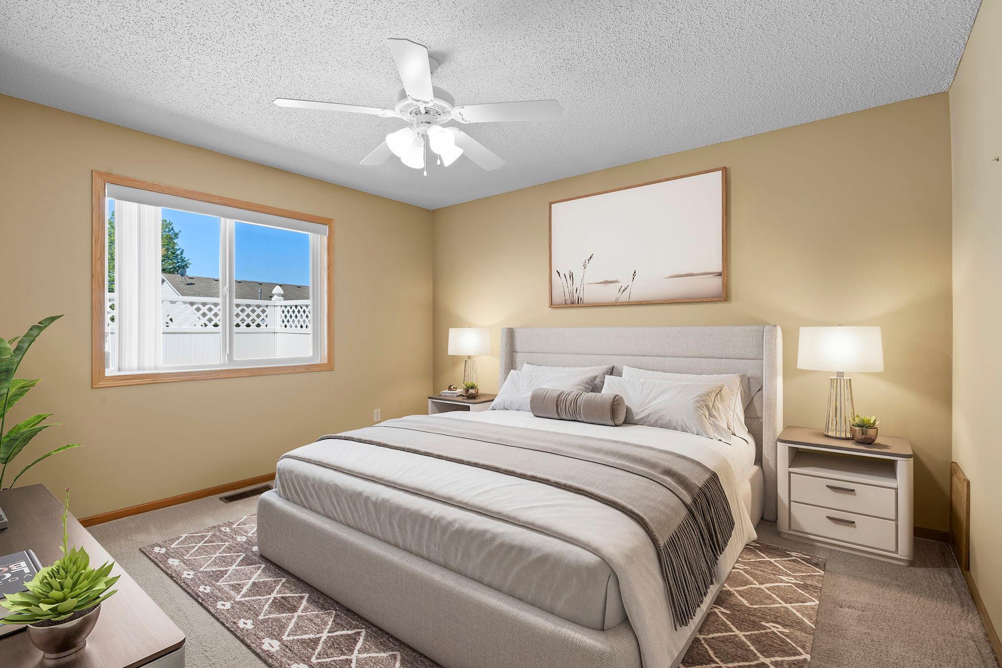 Virtually stated primary bedroom