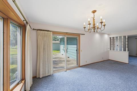 deck just of dining area