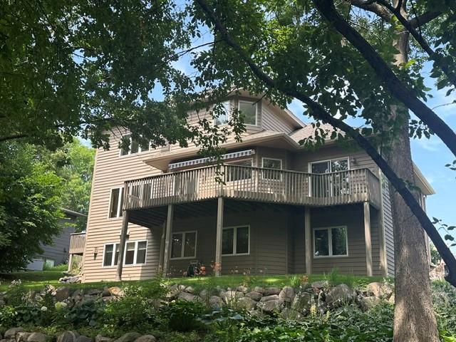 View of deck along back exterior