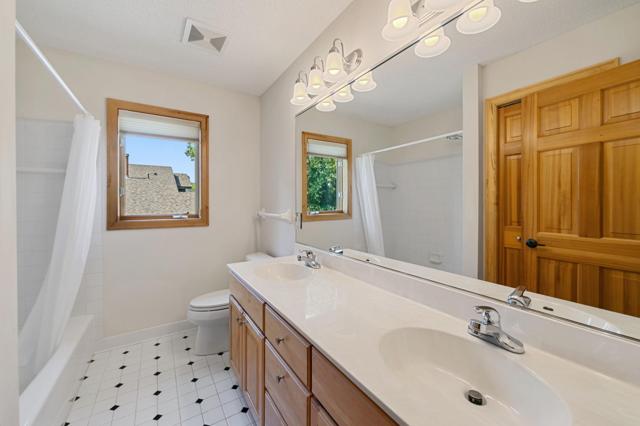 Upper level hallway bathroom