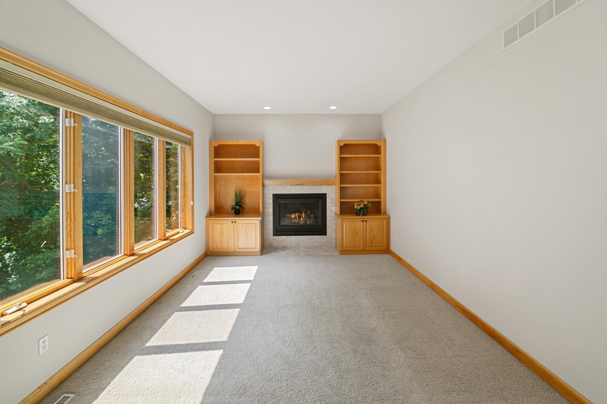 Main floor family room off of kitchen