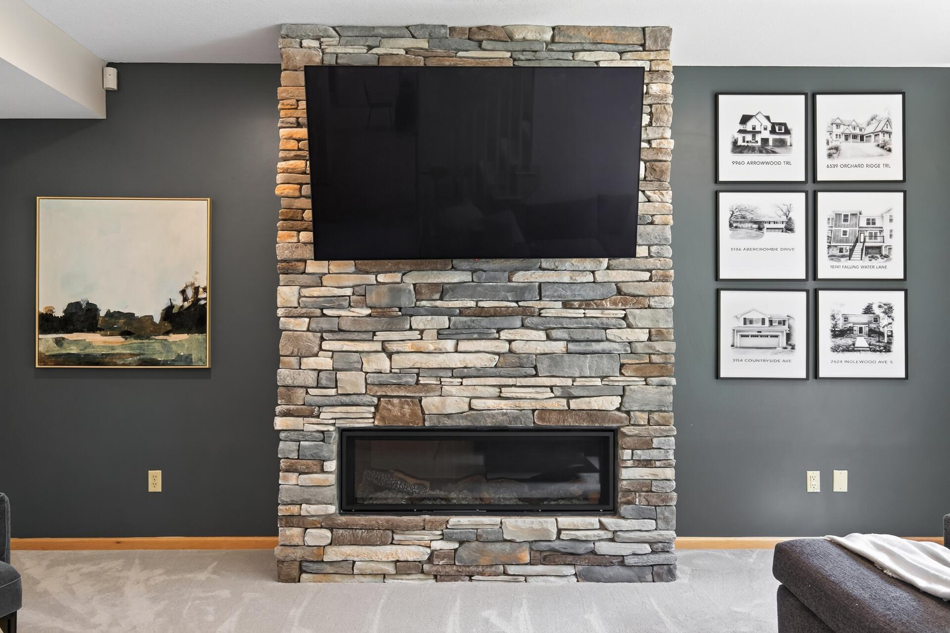 This stone fireplace and mantel deserves its own moment; up close the craftsmanship is extraordinary and serves as a perfect reminder that in this home, every single detail was treated as an opportunity to do something beautiful.