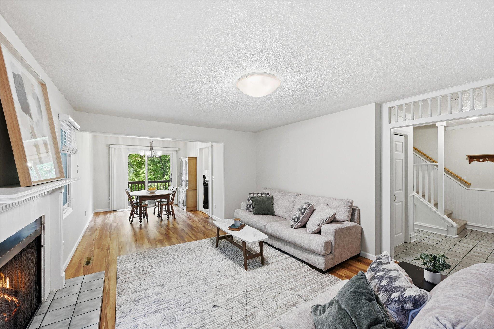 Great layout that flows from foyer to living room to dining room to kitchen