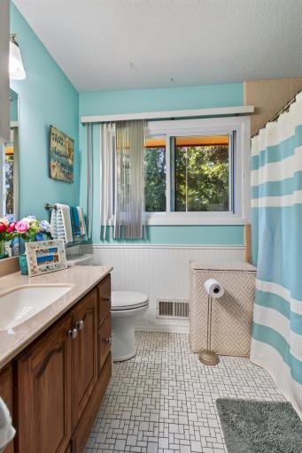 main level bath with walk-in shower.