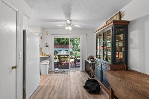 Dining room leading to deck