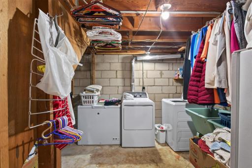 Basement laundry room