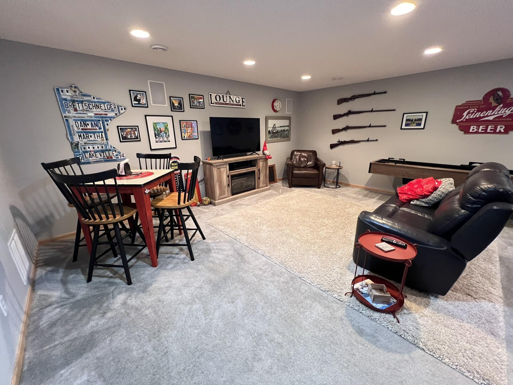 Lower level family room.