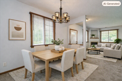 Virtually stage dinning room