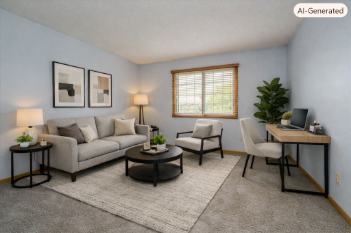 Virtually staged Loft/ flex space