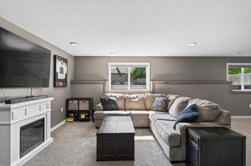 Beautiful natural light for a gathering and play space.